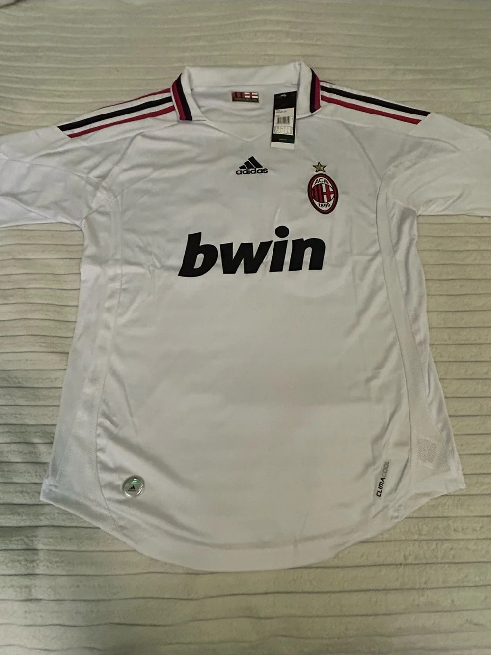 adidas White Men's Football Jersey with Red Accents - Ronaldo 99